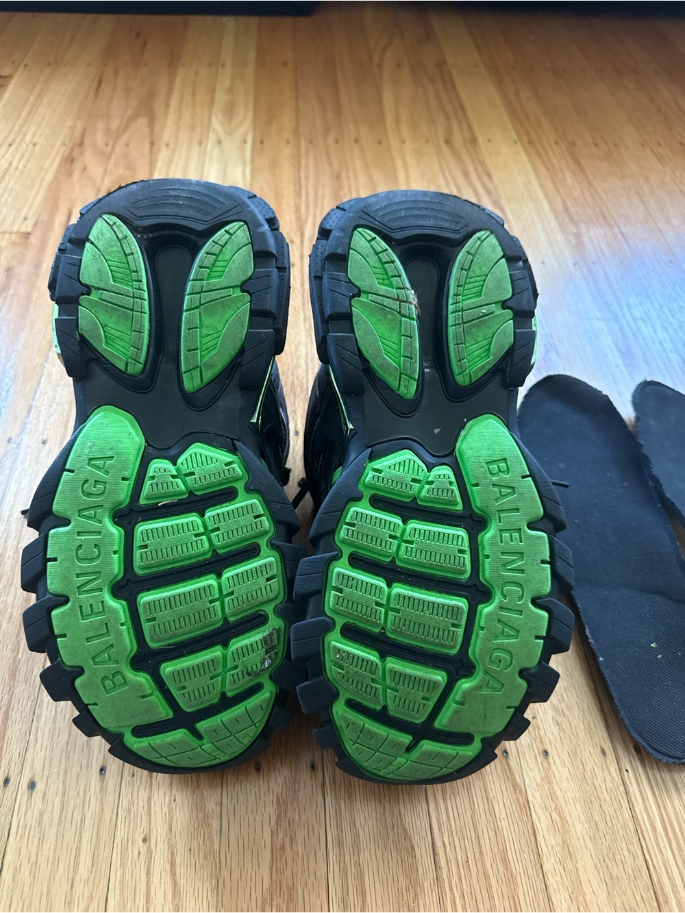 Balenciaga Track 2 Black & Neon Green Men's - Picture 6 of 9